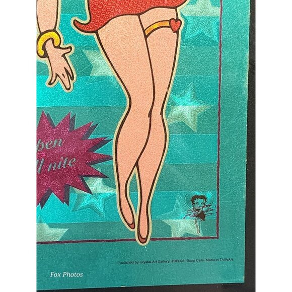 Vtg Betty Boop Cafe Themed Wall Clock Retro Coffee Shop Decor Black Lacquer Wood - Picture 8 of 11